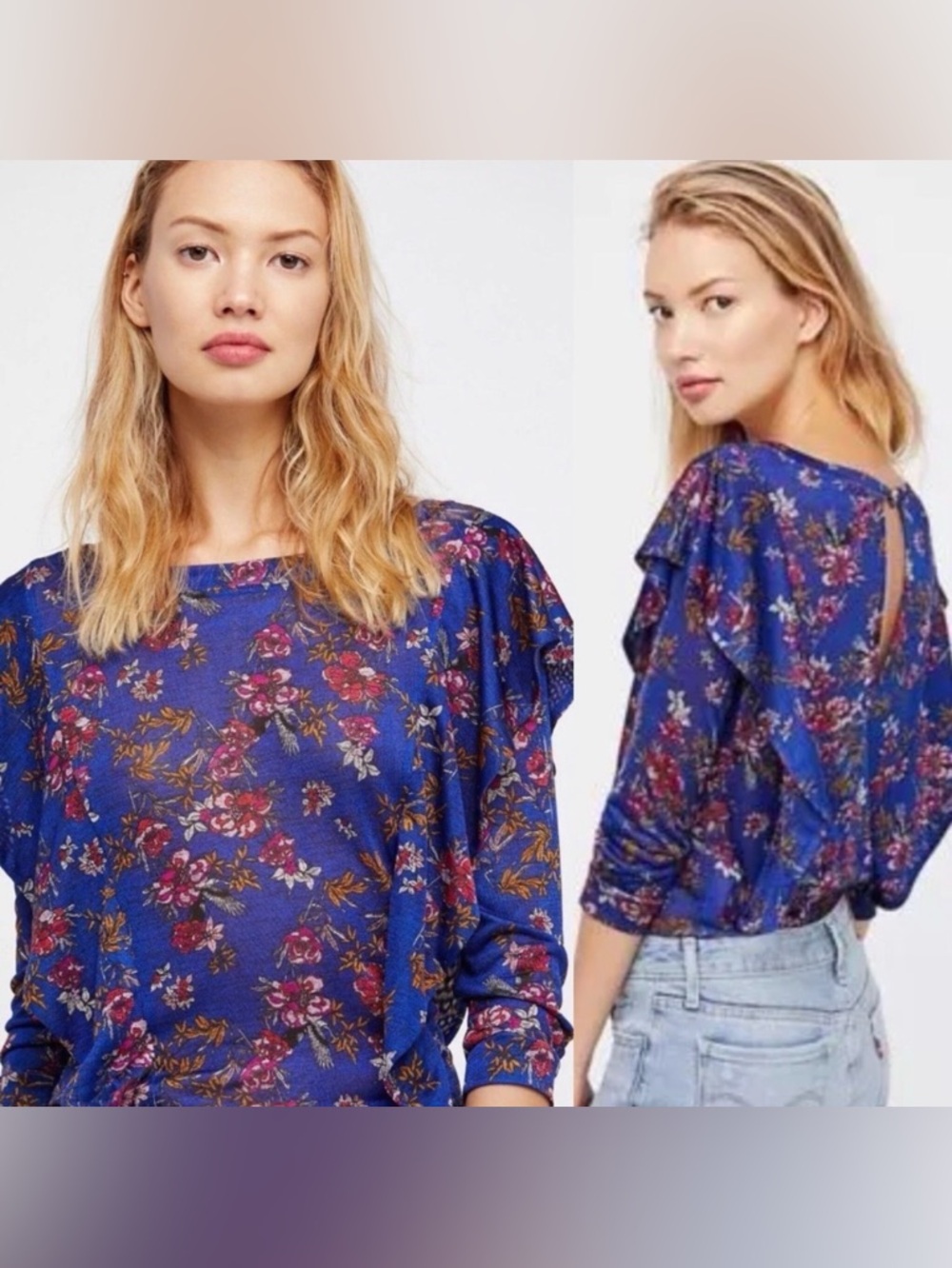 Free People Dock Street Ruffled Top